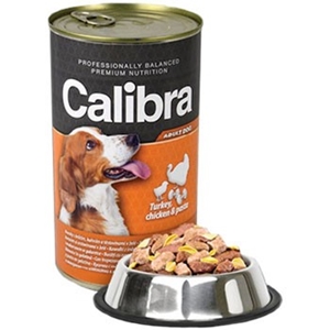 Picture of Calibra Dog konz. krůtí+kuřecí+těstoviny v želé 1240g
