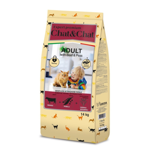 Picture of Chat & Chat Expert Adult Beef & Peas 14 kg