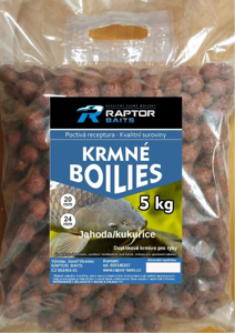 Picture of Krmné boilies Raptor Baits JAHODA/KUKUŘICE 5kg - velikost 20