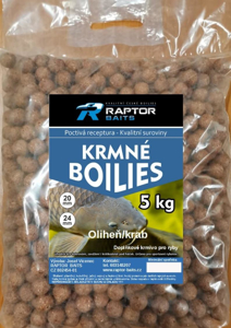 Picture of Krmné boilies Raptor Baits OLIHEŇ/KRAB 5kg - velikost 20mm